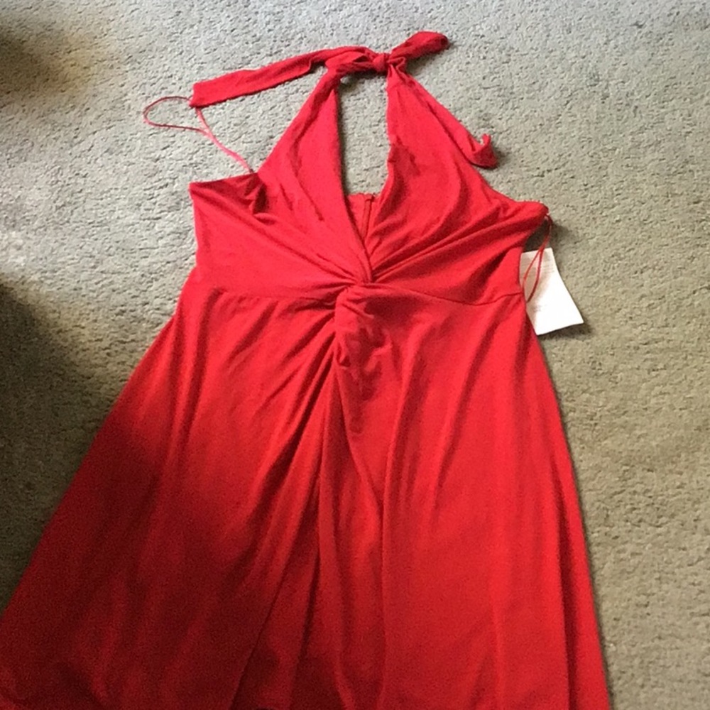 Red halter dress, NWT SIZE 12